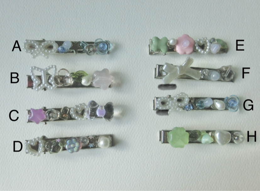 Beaded Hair Clips